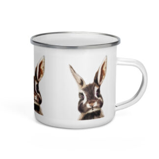 Bunny Enamel Mug by Pablo Prada