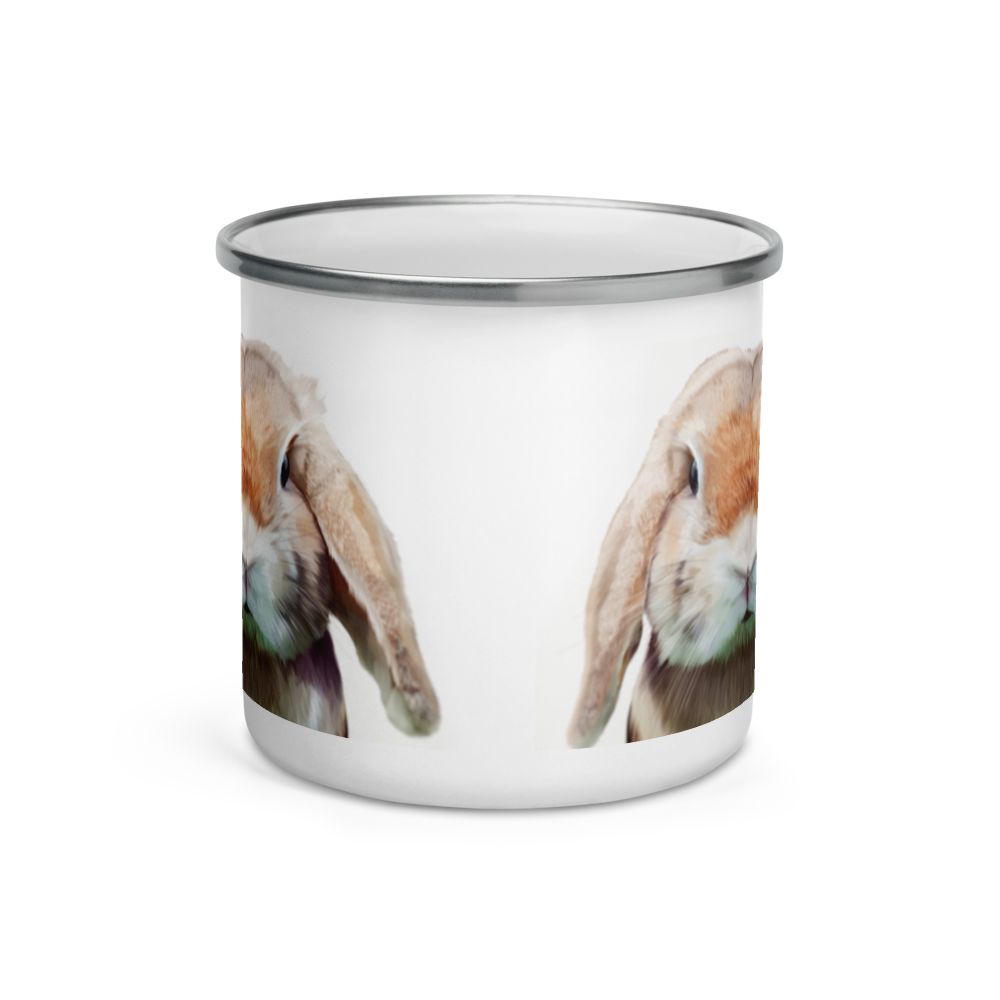 The Rabbit - Enamel Mug 12oz - Illustration by Pablo Prada